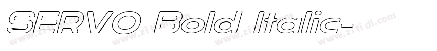 SERVO Bold Italic字体转换